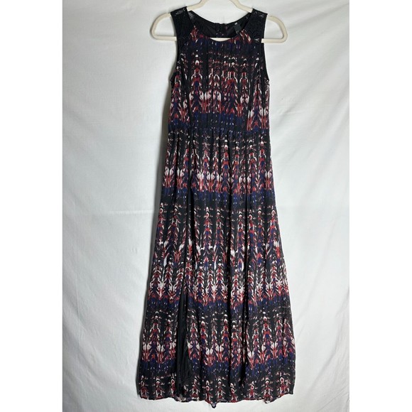 H&M Maxi Dress Sleeveless Multicolor Splited Fully Line Size 4 - Picture 7 of 8